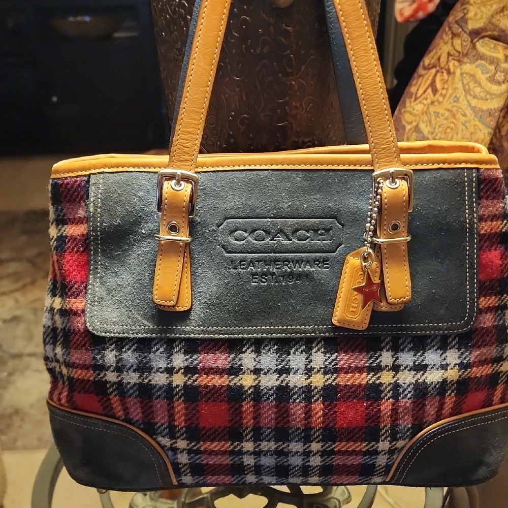 Coach Leatherware Edition Tote - Red, Black, and Tan